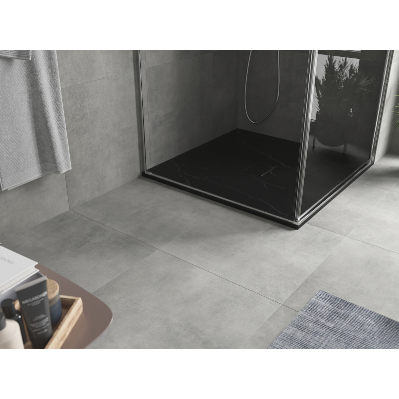 Mexen Hugo kvadrātveida paliktnis SMC 100 x 100 cm, melns akmens - 42751010