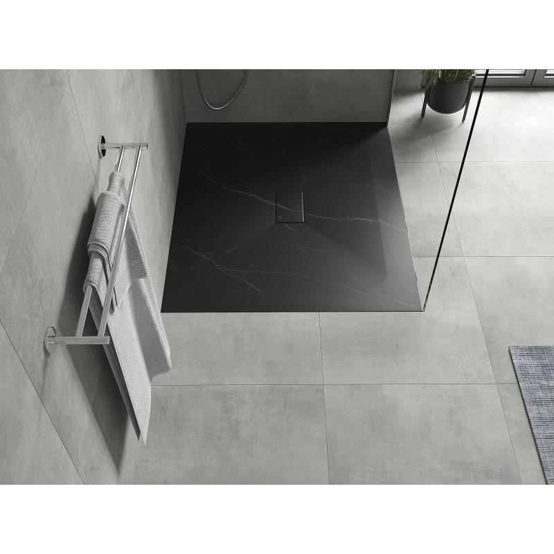 Mexen Hugo piatto doccia rettangolare SMC 120 x 100 cm, pietra nera - 42751012