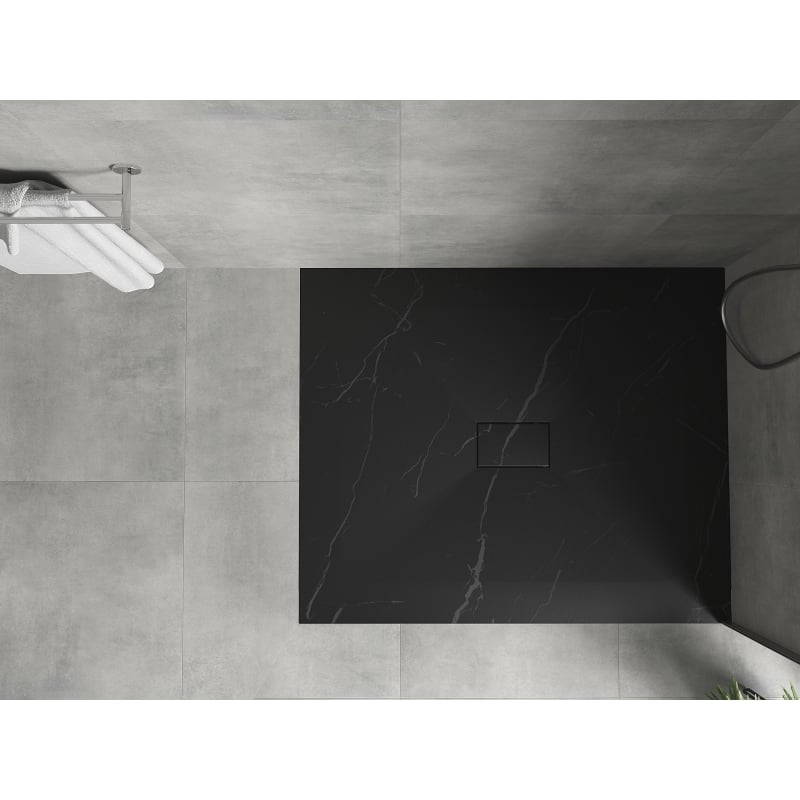 Mexen Hugo base de duche retangular SMC 120 x 100 cm, pedra preta - 42751012