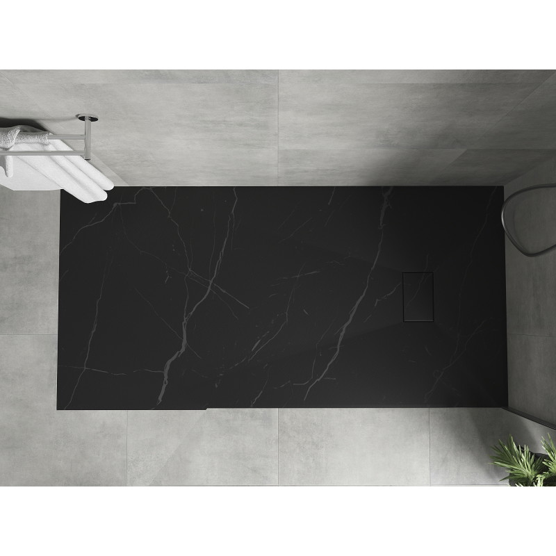 Mexen Hugo ristkülikukujuline dušinurk SMC 180 x 80 cm, must kivi - 42758018
