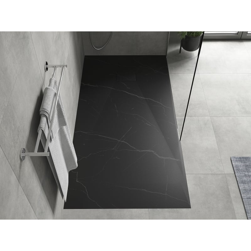 Mexen Hugo receveur de douche rectangulaire SMC 180 x 90 cm, pierre noire - 42759018