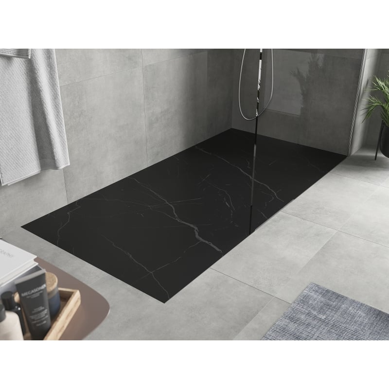 Mexen Hugo receveur de douche rectangulaire SMC 180 x 90 cm, pierre noire - 42759018