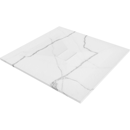 Mexen Hugo kvadrātveida dušas paliktnis SMC 100 x 100 cm, balts akmens - 42151010