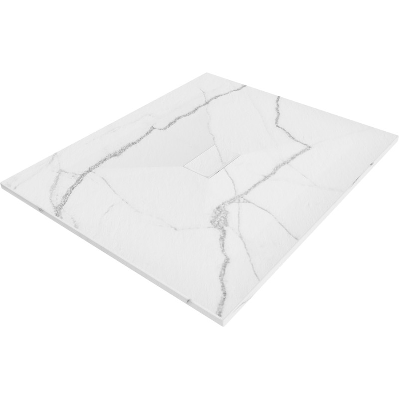 Mexen Hugo rectangular SMC shower tray 120 x 100 cm, white stone - 42151012