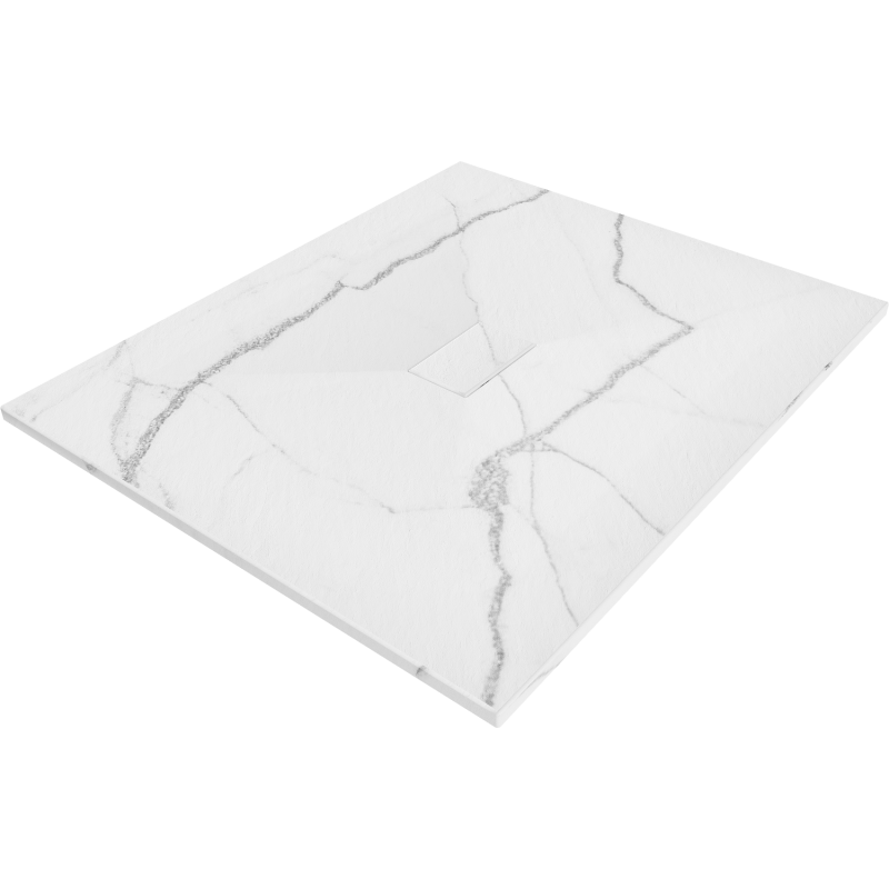 Mexen Hugo taisnstūrveida dušas paliktnis SMC 120 x 100 cm, baltais akmens - 42151012