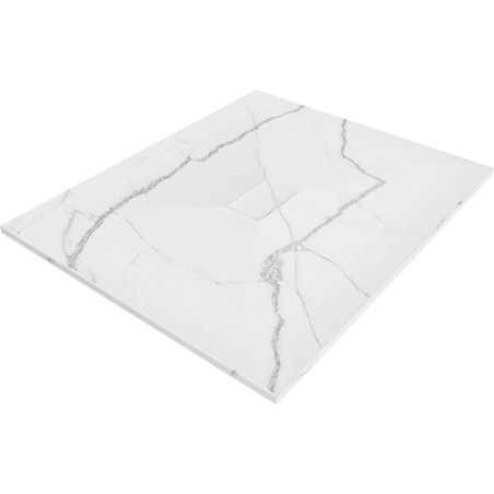 Mexen Hugo rectangular SMC shower tray 120 x 100 cm, white stone - 42151012