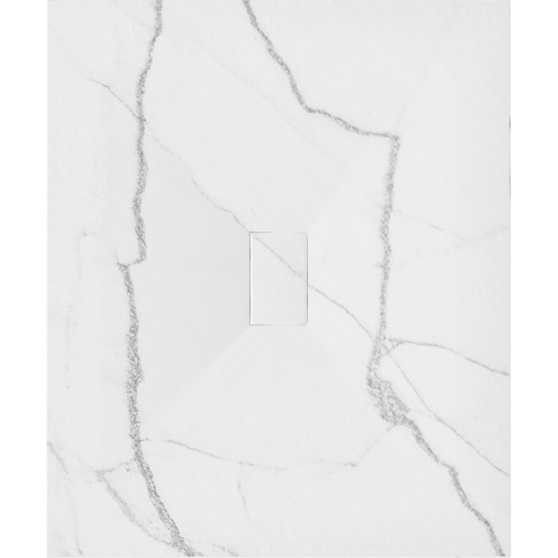 Mexen Hugo Rechteckige Duschwanne SMC 120 x 100 cm, Weißer Stein - 42151012
