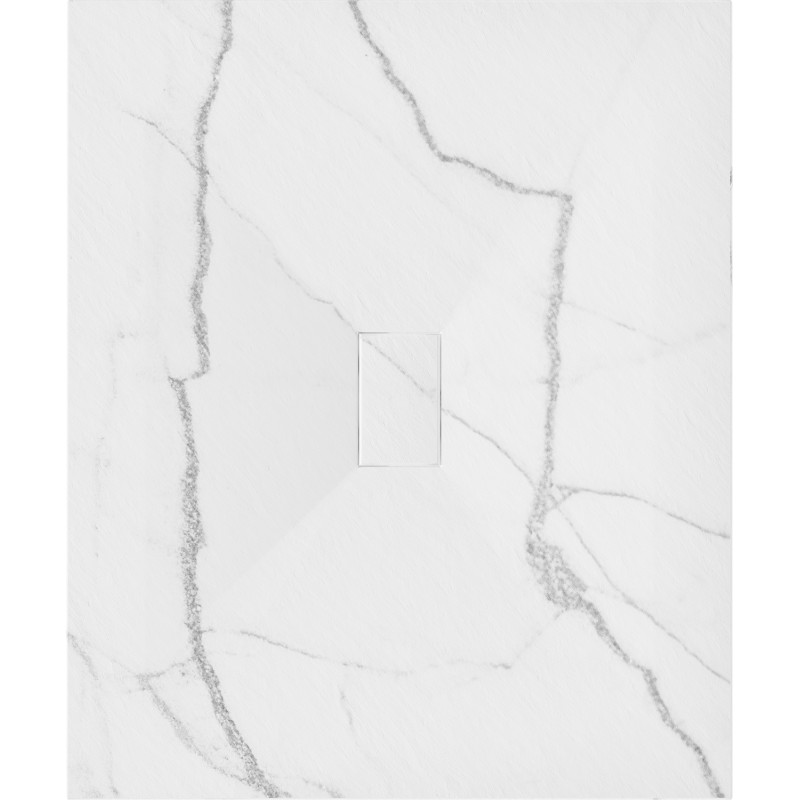 Mexen Hugo rectangular SMC shower tray 120 x 100 cm, white stone - 42151012