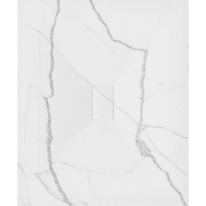 Mexen Hugo taisnstūrveida dušas paliktnis SMC 120 x 100 cm, baltais akmens - 42151012