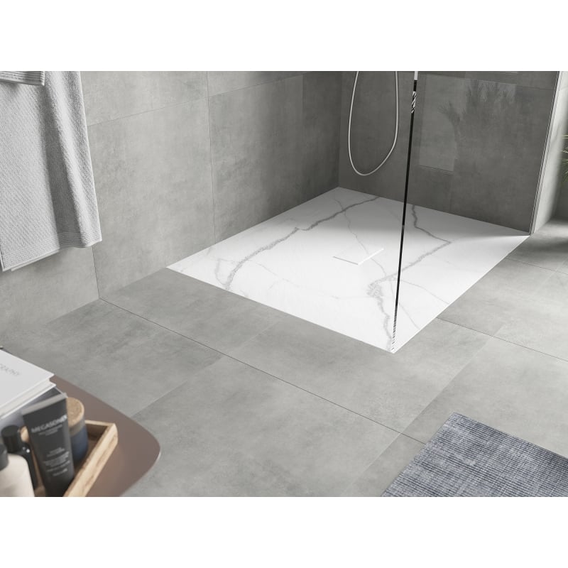 Mexen Hugo base duche retangular SMC 120 x 100 cm, pedra branca - 42151012