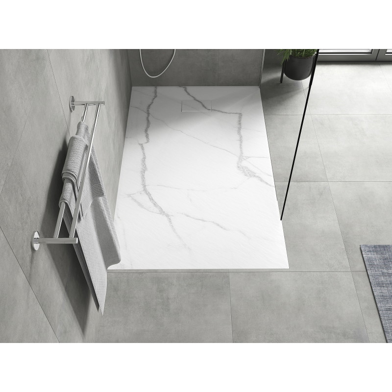 Mexen Hugo ristkülikukujuline SMC dušialus 150 x 80 cm, valge kivi - 42158015