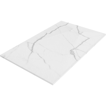 Mexen Hugo taisnstūra dušas paliktnis SMC 160 x 80 cm, balts akmens - 42158016