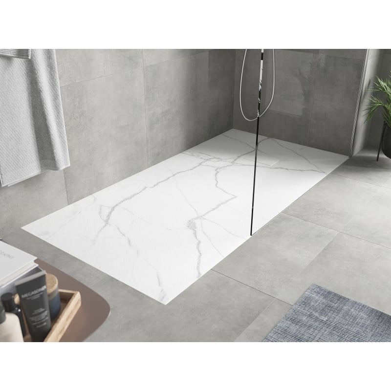 Mexen Hugo rectangular shower tray SMC 170 x 80 cm, white stone - 42158017