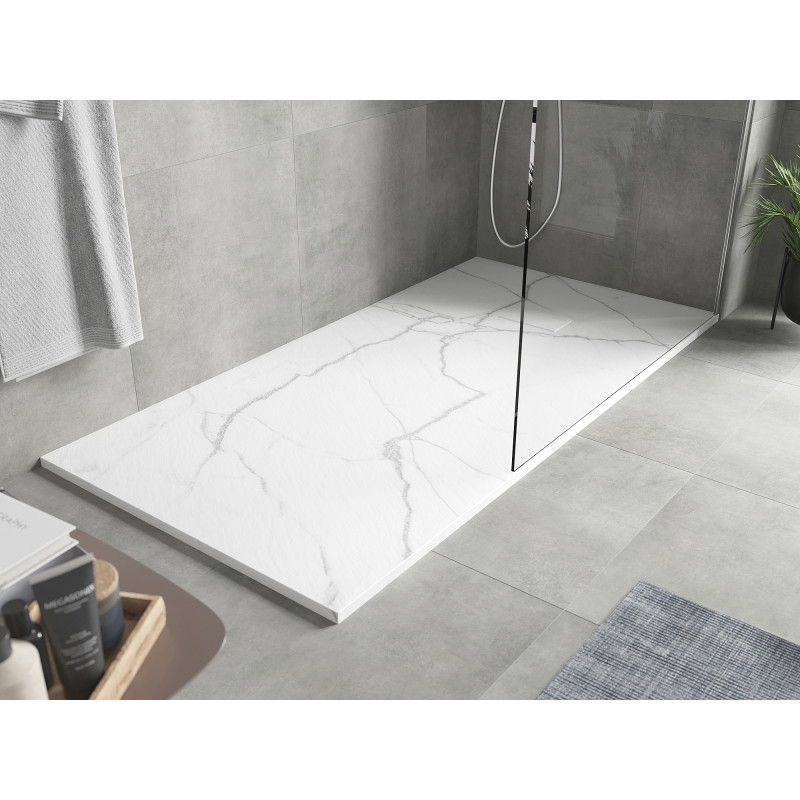 Mexen Hugo ristkülikukujuline SMC dušialus 170 x 80 cm, valge kivi - 42158017