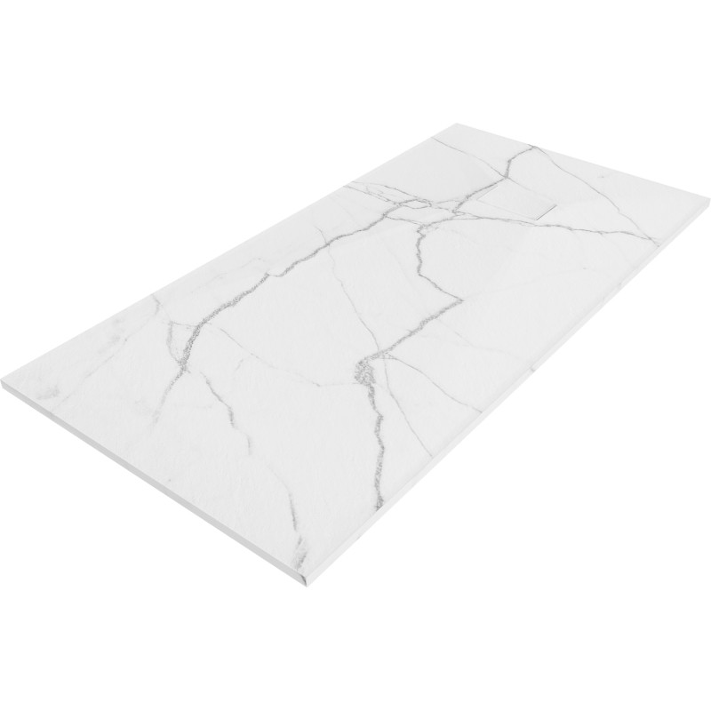 Mexen Hugo ristkülikukujuline SMC dušialus 180 x 80 cm, valge kivi - 42158018