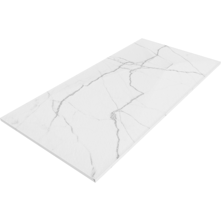 Mexen Hugo taisnstūrveida SMC dušas paliktnis 180 x 80 cm, balts akmens - 42158018