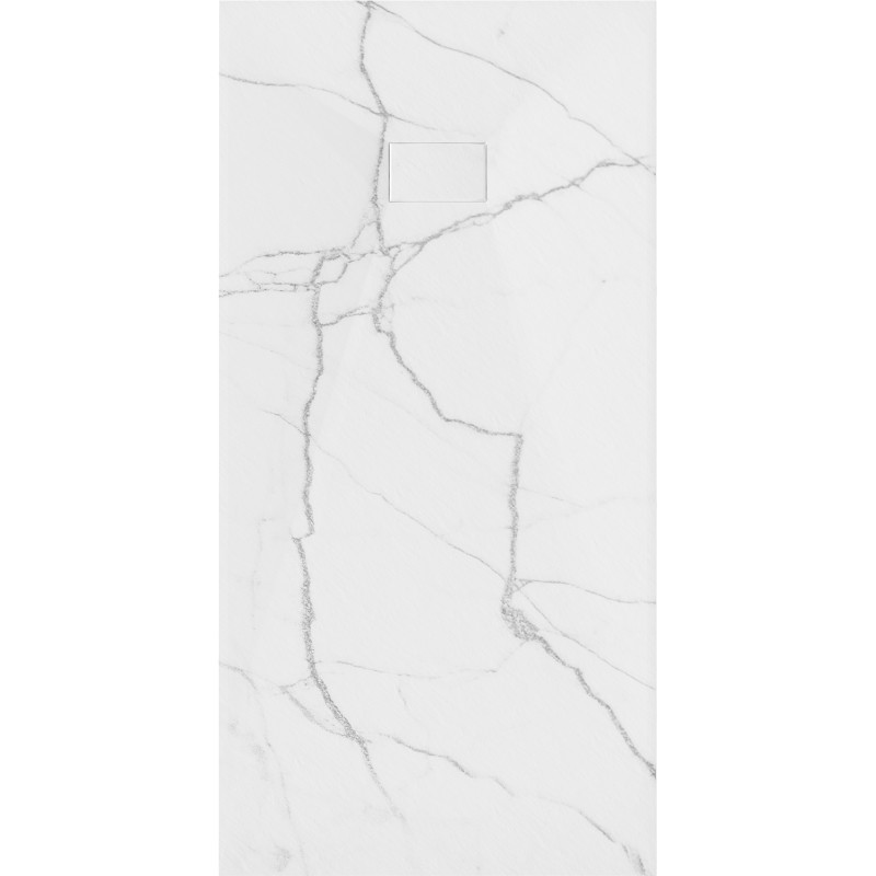 Mexen Hugo ristkülikukujuline SMC dušialus 180 x 80 cm, valge kivi - 42158018