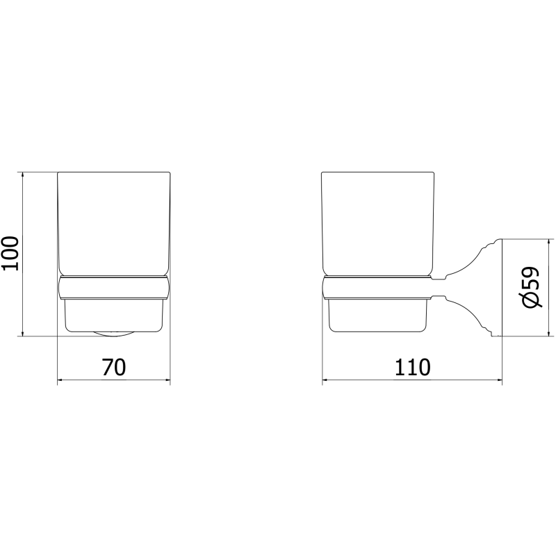 Mexen Remo zobu birstes turētājs, hroms - 7050738-00