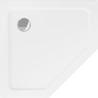 Mexen Flat piatto doccia pentagonale slim 90 x 90 cm, bianco, sifone cromato - 41P109090