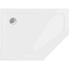 Mexen Flat plato de ducha pentagonal slim izquierdo 90 x 80 cm, blanco, sifón cromado - 41P108090L