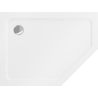Mexen Flat πενταγωνικό ντους slim αριστερό 100 x 90 cm, λευκό, σιφόνι χρωμέ - 41P109010L