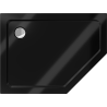 Mexen Flat piatto doccia pentagonale slim sinistro 100 x 90 cm, nero, sifone cromo - 41P709010L