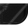Mexen Flat receveur de douche semi-circulaire slim gauche 120 x 80 cm, noir, siphon noir - 41708012L-B
