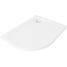 Mexen Flat piatto doccia semicircolare slim destro 120 x 80 cm, bianco, sifone cromato - 41108012P