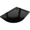 Mexen Flat dušialus poolringik slim parem 100 x 90 cm, must, sifoon must - 41709010P-B