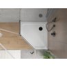 Mexen Flat brodzik pięciokątny slim 80 x 80 cm, biały, syfon czarny - 41P108080-B