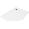 Mexen Flat brodzik pięciokątny slim prawy 90 x 80 cm, biały, syfon czarny - 41P108090R-B