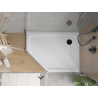 Mexen Flat brodzik pięciokątny slim prawy 100 x 80 cm, biały, syfon czarny - 41P108010R-B