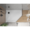 Mexen Flat brodzik pięciokątny slim lewy 100 x 90 cm, biały, syfon czarny - 41P109010L-B