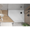 Mexen Flat brodzik pięciokątny slim prawy 100 x 90 cm, biały, syfon czarny - 41P109010R-B