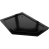 Mexen Flat brodzik pięciokątny slim lewy 90 x 80 cm, czarny, syfon czarny - 41P708090L-B