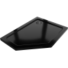 Mexen Flat brodzik pięciokątny slim prawy 100 x 80 cm, czarny, syfon czarny - 41P708010R-B