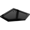 Mexen Flat slim pentagonal shower tray 100 x 100 cm, black, black siphon - 41P701010-B