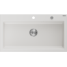 Mexen Slido granitdiskho med 1 ho 900 x 500 mm, vit, kromat vattenlås - 6528901005-20