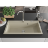 Mexen Slido Granitspüle mit 1 Becken 900 x 500 mm, beige, Chrom-Siphon - 6528901005-69