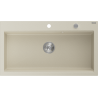 Mexen Slido Granitspüle mit 1 Becken 900 x 500 mm, beige, Chrom-Siphon - 6528901005-69