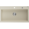 Mexen Slido zlewozmywak granitowy 1-komorowy 900 x 500 mm, beżowy, syfon chrom - 6528901005-69