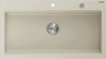 Mexen Slido granīta 1 nodalījuma izlietne 900 x 500 mm, bēša, hromēts sifons - 6528901005-69