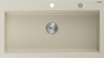 Mexen Slido Granitdiskho med 1 ho 900 x 500 mm, beige, kromat vattenlås - 6528901005-69