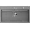 Mexen Slido Granitspüle mit 1 Becken, 900 x 500 mm, grau, Chrom-Siphon - 6528901005-71