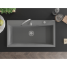 Mexen Slido Granitspüle mit 1 Becken, 900 x 500 mm, grau, Chrom-Siphon - 6528901005-71
