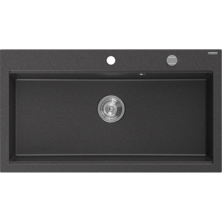 Mexen Slido 1-sektsiooniline graniitvalamu 900 x 500 mm, must täpiline, kroomitud sifoon - 6528901005-75 - 6528901005-76