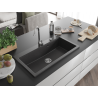 Mexen Slido 1-sektsiooniline graniitvalamu 900 x 500 mm, must täpiline, kroomitud sifoon - 6528901005-75 - 6528901005-76