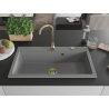 Mexen Slido 1-kambriline graniitköögivalamu 900 x 500 mm, hall, kuldse sifooniga - 6528901005-71-G