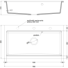 Mexen Slido Granīta izlietne, 1 nodalījums, 900 x 500 mm, melna ar plankumiem, zelta sifons - 6528901005-76-G