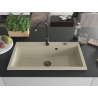 Mexen Slido Granitspüle 1-beckig 900 x 500 mm, beige, schwarzer Siphon - 6528901005-69-B